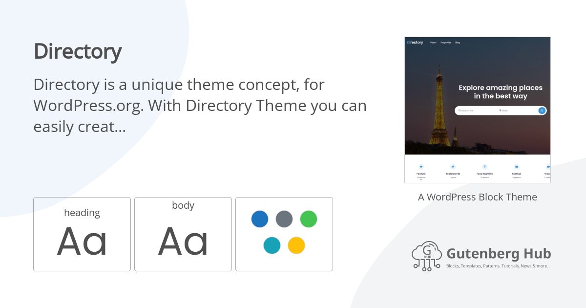 Directory | A WordPress Theme Built For Full-Site Editing